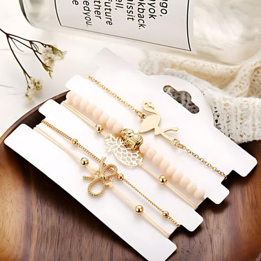 Marble Stretch Wild Jungle 5 Piece Bracelet Set
